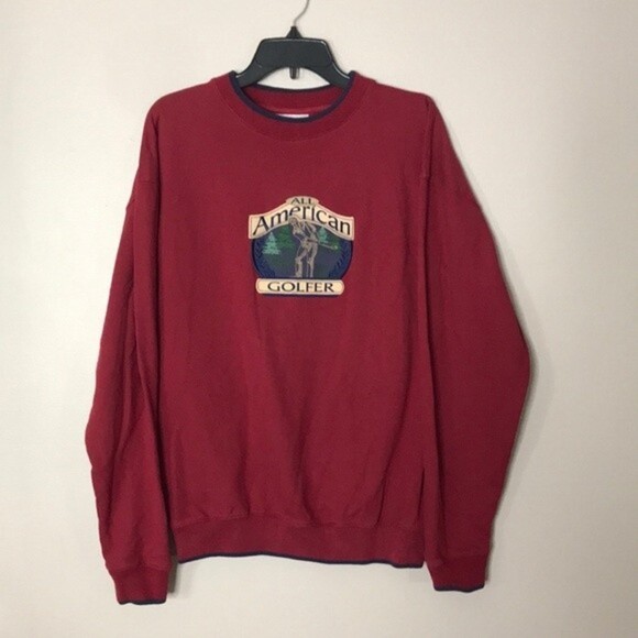 McSport all American golfer pullover sweatshirt size large - Picture 1 of 10